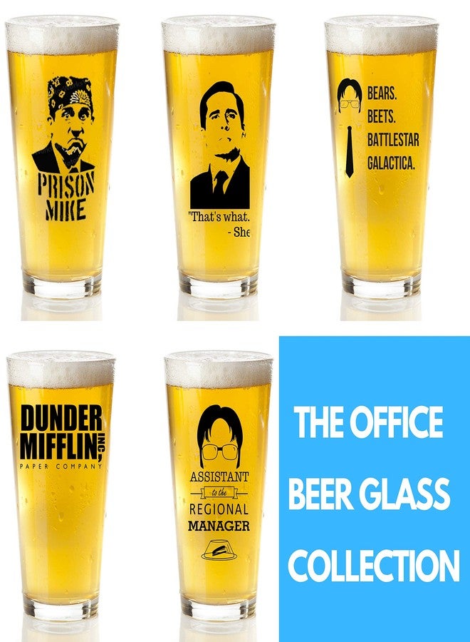 Glassicle Prison Mike Funny Beer Glass - The Office Merchandise - 16 Oz, Scratch-Resistant Funny Pint Glass - Perfect Stocking Stuffers, Gag Gifts, Birthdays, or Father’s Day - Printed in the USA - Image 2